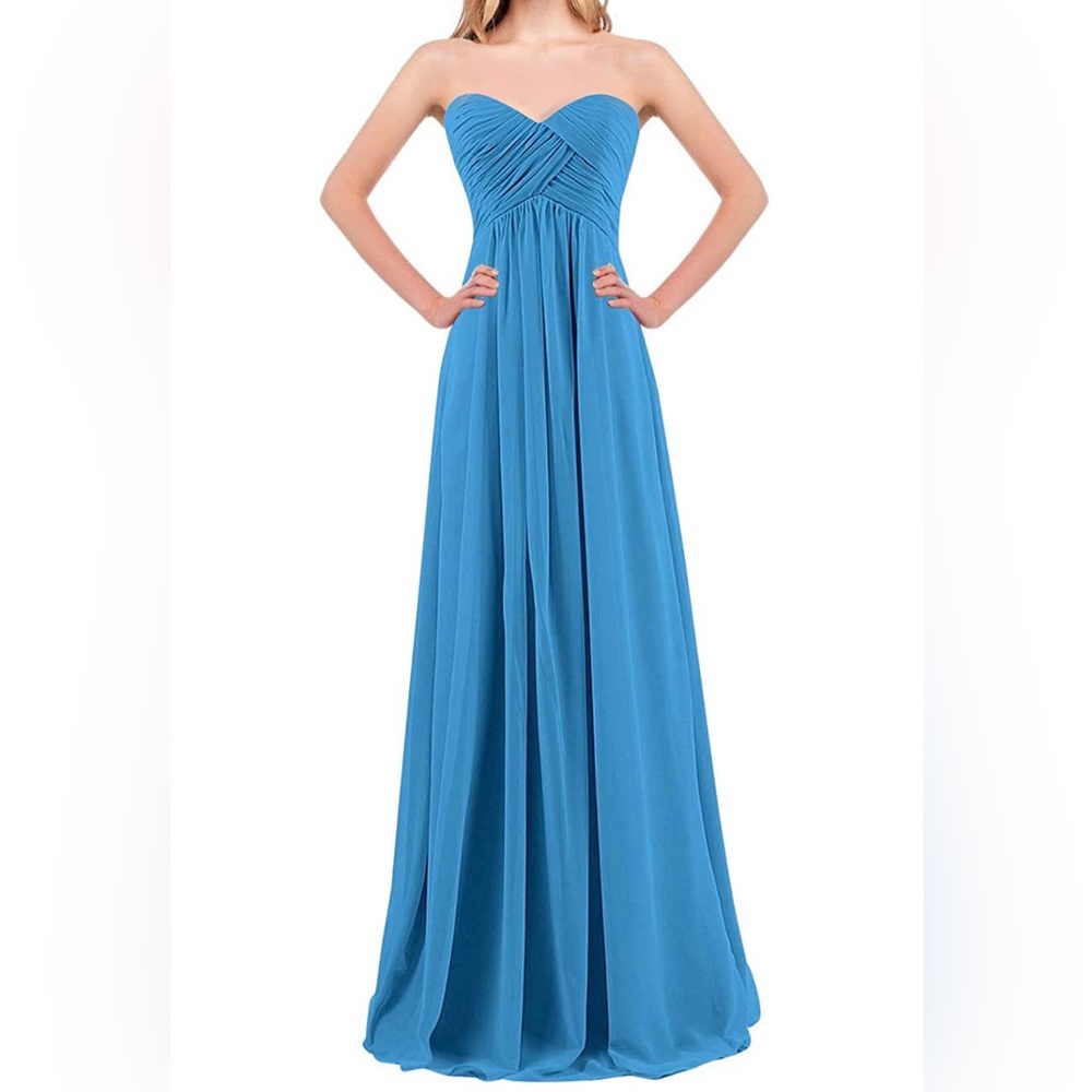 Strapless floor length Bridesmaids/Prom Dress